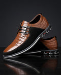 Spencer Men's Lightweight Leather Lace Up Dress Sneakers