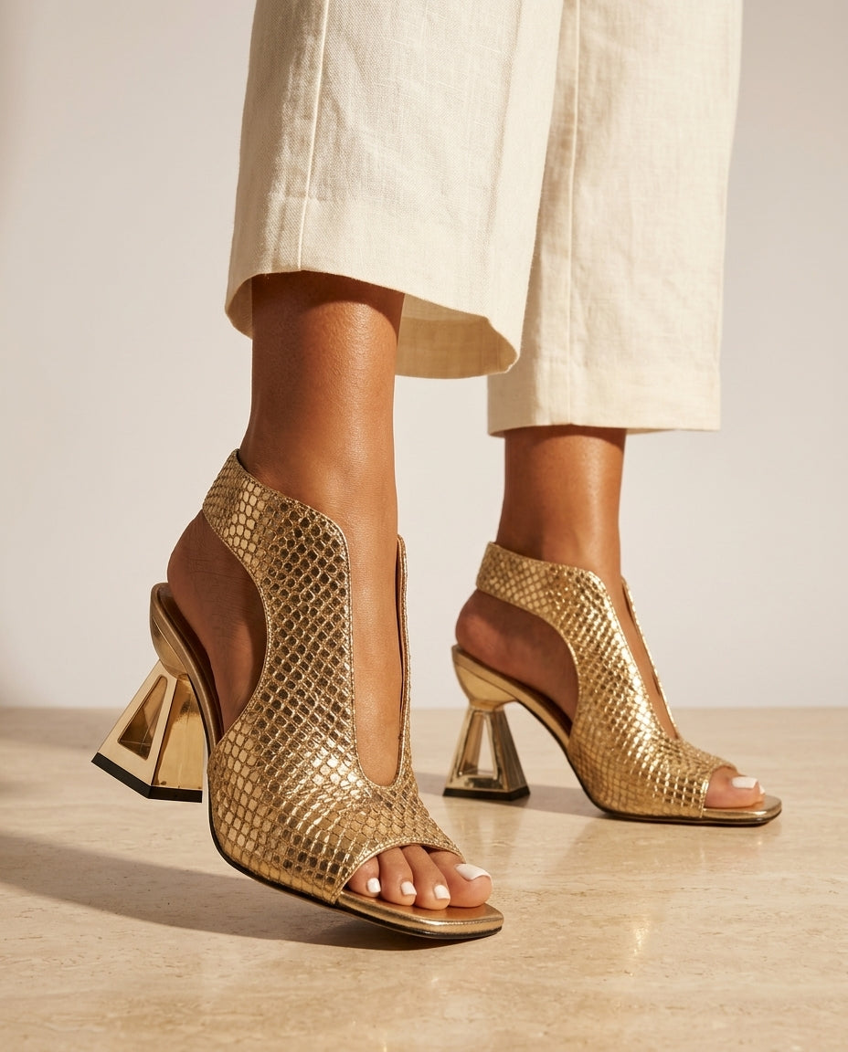 Linnea Women's Woven Block Heel Slingback Sandals