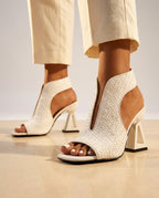 Linnea Women's Woven Block Heel Slingback Sandals