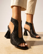 Linnea Women's Woven Block Heel Slingback Sandals