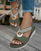 Freya Women's Lightweight Open Toe Slingback Flat Sandals