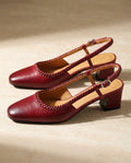 Edith Women's Cushioned Leather Slingbacks