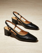 Edith Women's Cushioned Leather Slingbacks