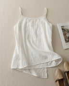 Della Women's Breathable Lace Up Linen Cami