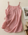 Della Women's Breathable Lace Up Linen Cami