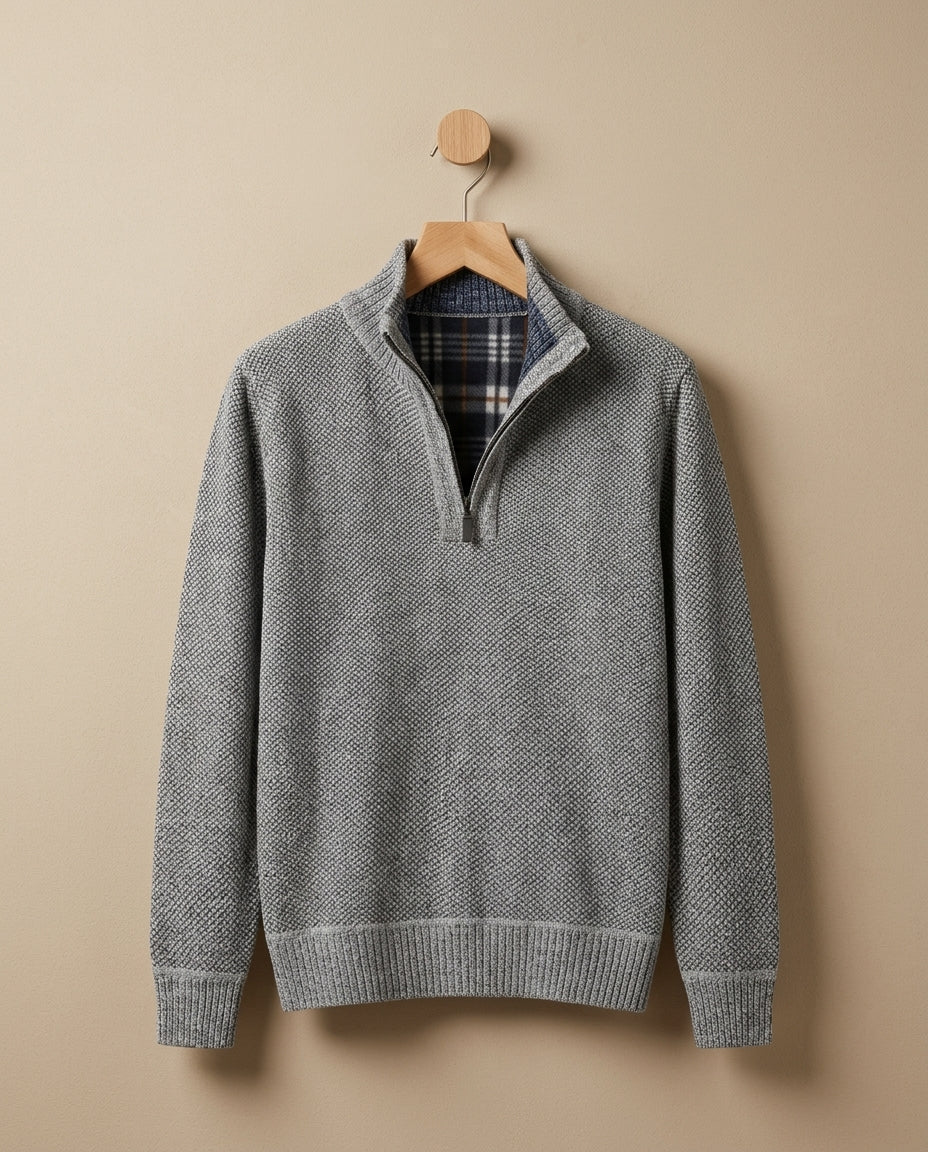 Holt Men's Cotton Quarter Zip Pullover