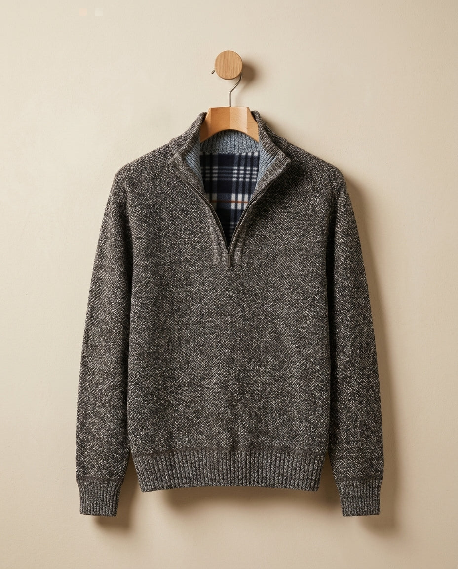 Holt Men's Cotton Quarter Zip Pullover