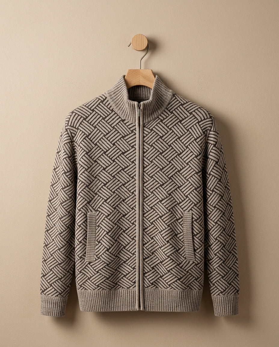 Dean Men's Breathable Cotton Zip Sweater