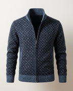 Lane Men's Textured Knit Zip Cardigan