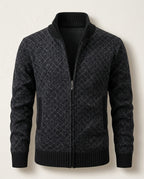 Lane Men's Textured Knit Zip Cardigan