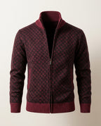 Lane Men's Textured Knit Zip Cardigan