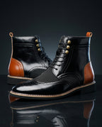 Gage Men's Cushioned Leather Brogue Boots