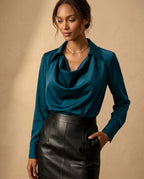 Florence Women's Gathered Neck Blouse