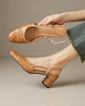 Nina Women's Cushioned Leather Block Heels