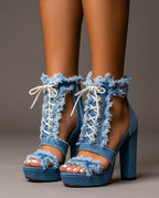 Margot Women's Arch Support Denim Heels