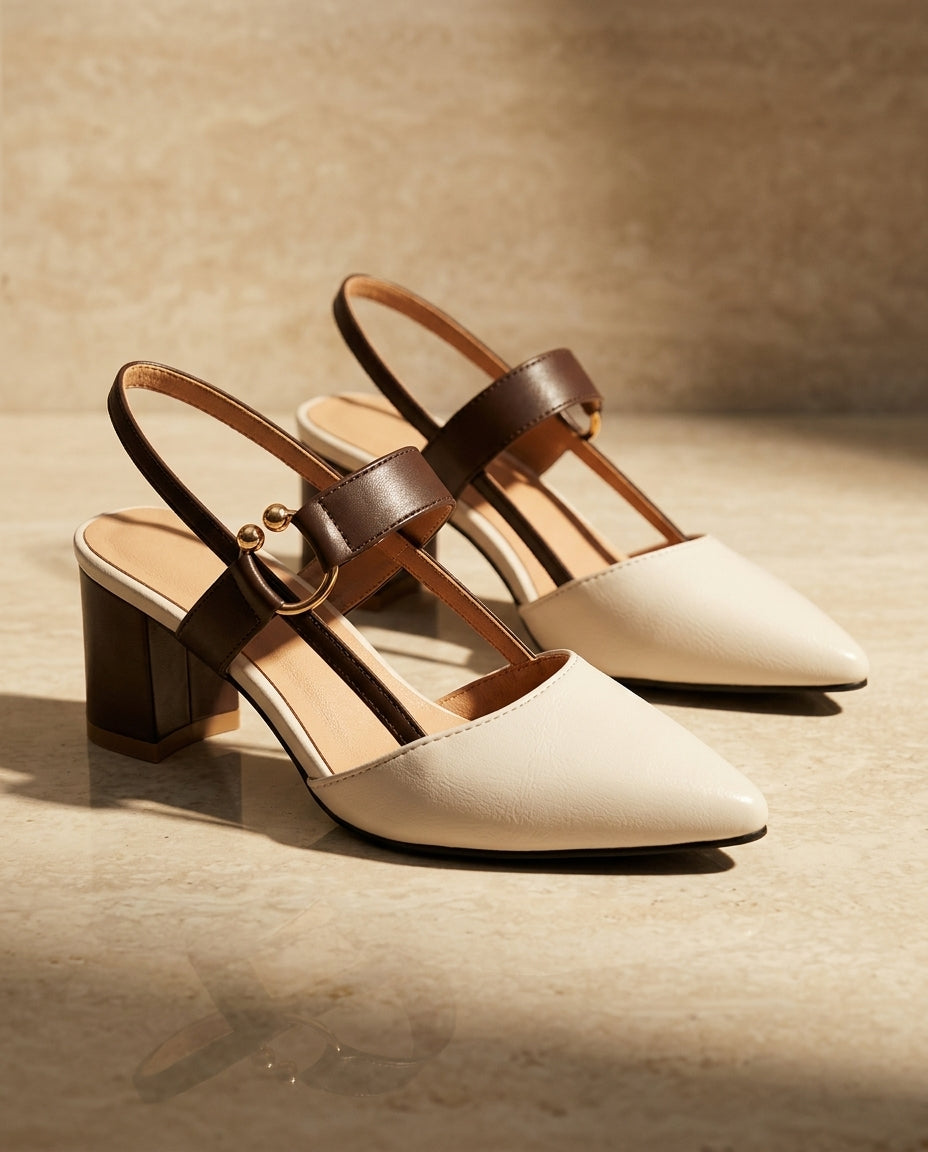 Posy Women's Arch Support Leather Slingbacks