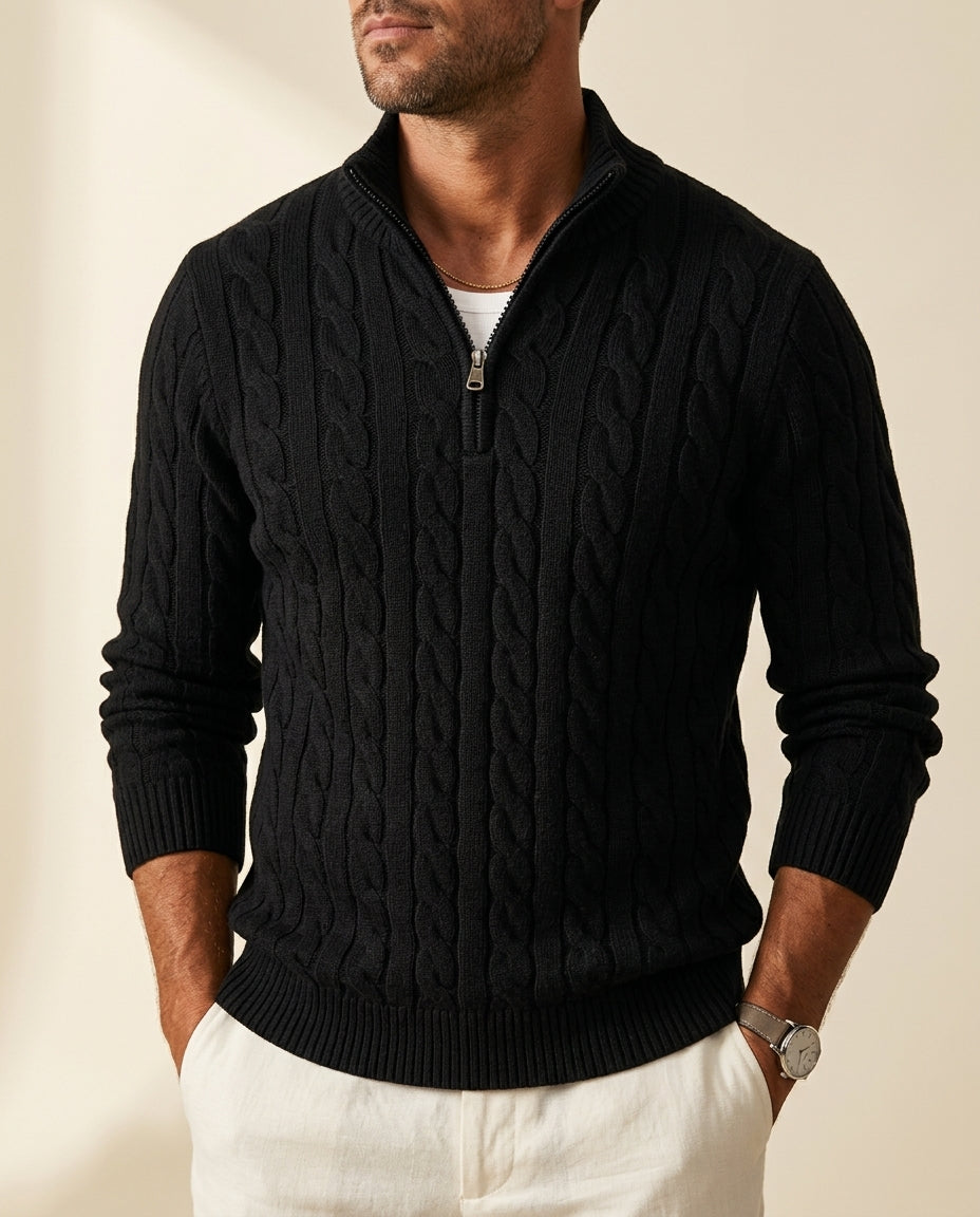 Crane Men's Cotton Half Zip Sweater
