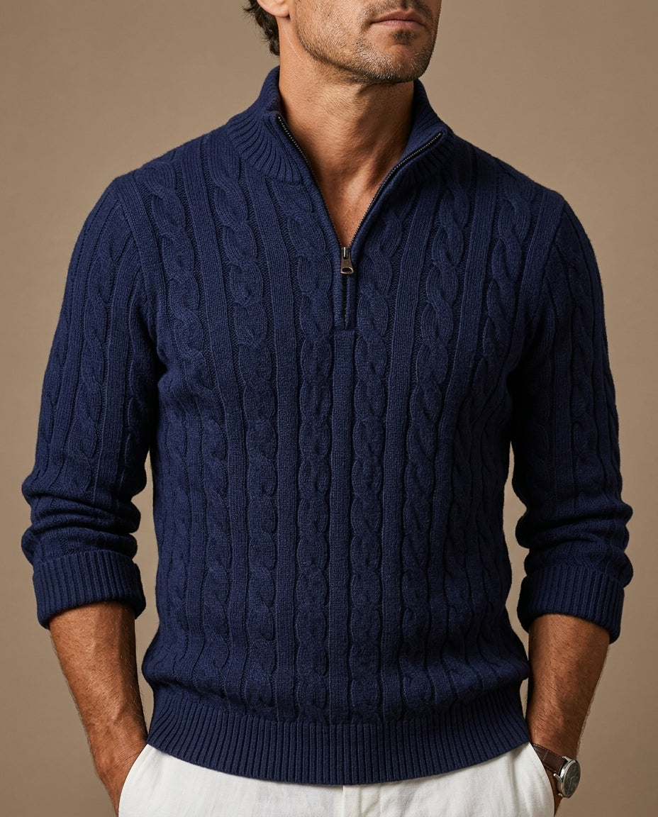 Crane Men's Cotton Half Zip Sweater