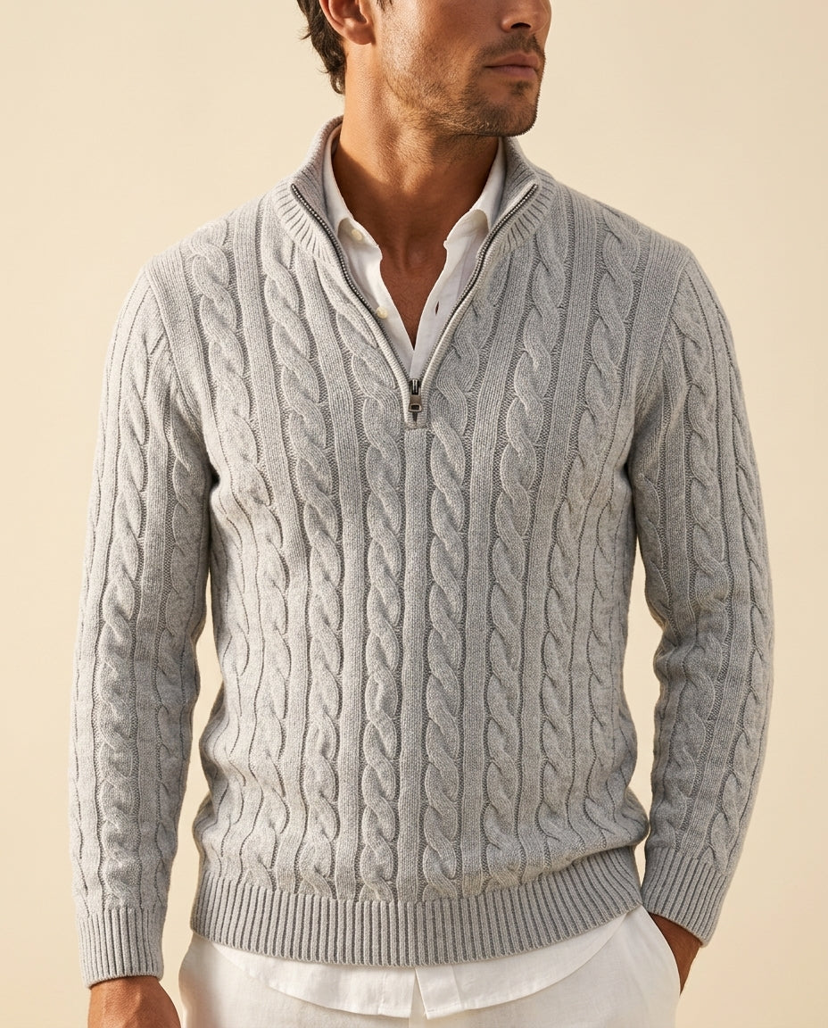 Crane Men's Cotton Half Zip Sweater