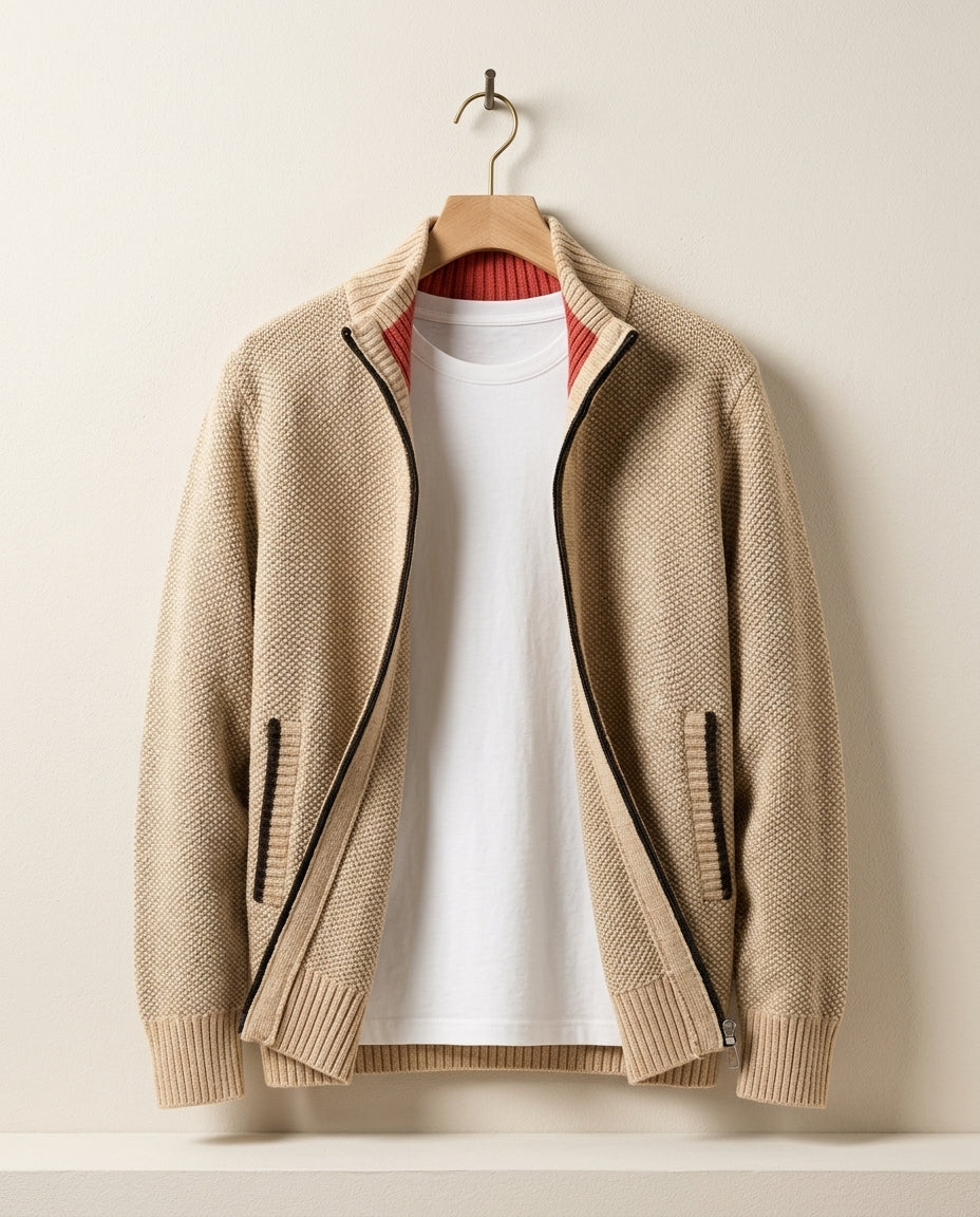 Ames Men's Knit Fleece Lined Jacket