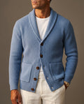Hadley Men's Breathable Knit Shawl Cardigan