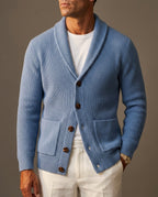Hadley Men's Breathable Knit Shawl Cardigan