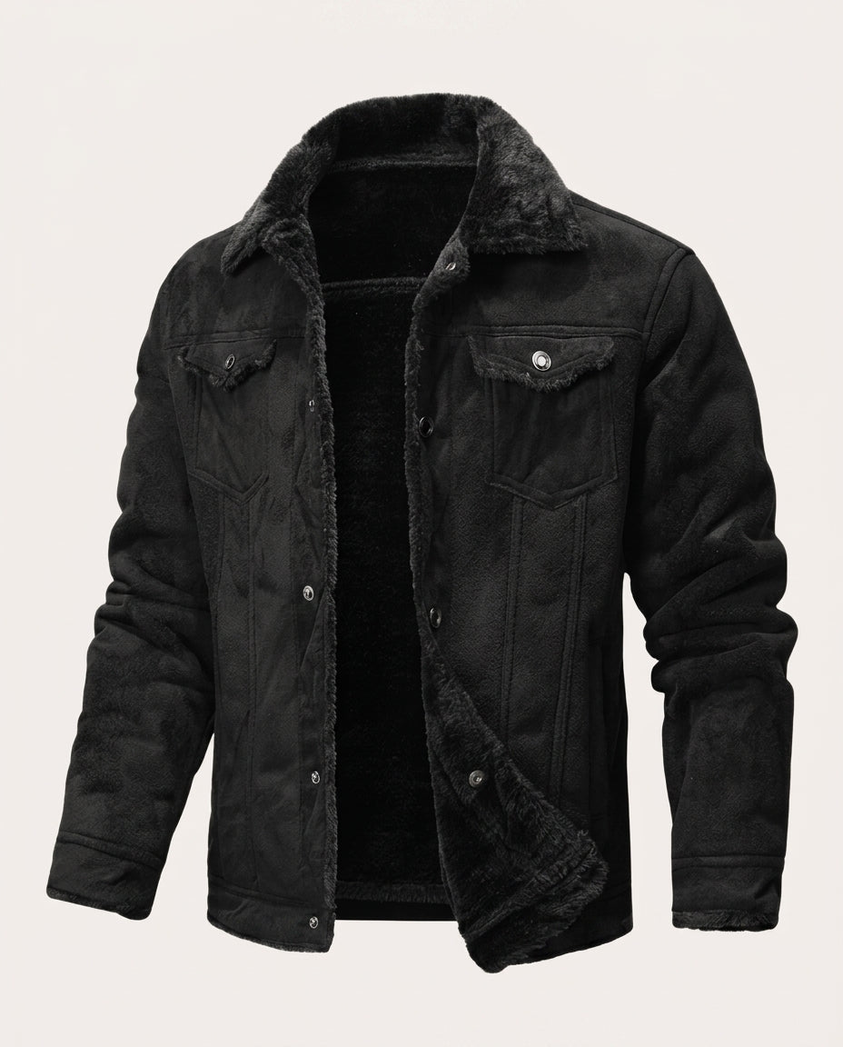Briggs Men's Suede Shearling Jacket