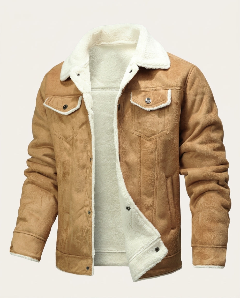 Briggs Men's Suede Shearling Jacket