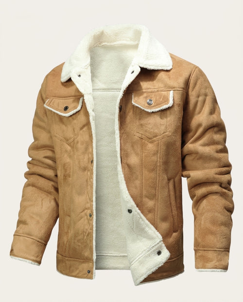 Briggs Men's Suede Shearling Jacket