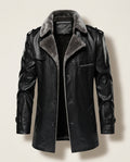 Brenner Men's Faux Leather Patrol Coat