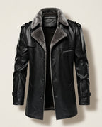 Brenner Men's Faux Leather Patrol Coat