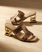 Lottie Women's Orthopedic Snake Print Heels