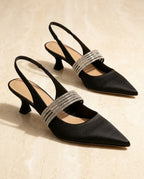 Suri Women's Satin Kitten Heels