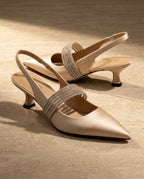 Suri Women's Satin Kitten Heels