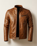 Finch Men's Leather Zip Jacket