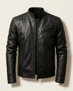 Finch Men's Leather Zip Jacket