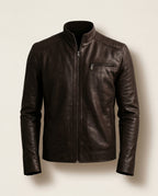 Finch Men's Leather Zip Jacket