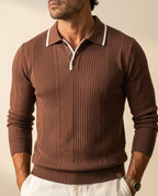 Wells Men's Breathable Knit Polo Shirt