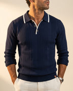Wells Men's Breathable Knit Polo Shirt