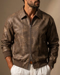 Vaughn Men's Vegan Leather Bomber Jacket