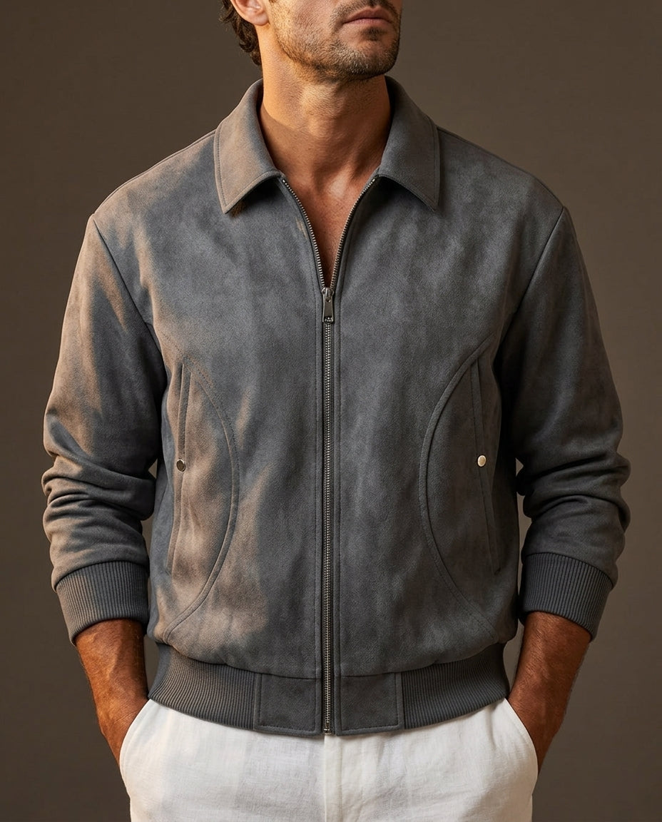 Vaughn Men's Vegan Leather Bomber Jacket