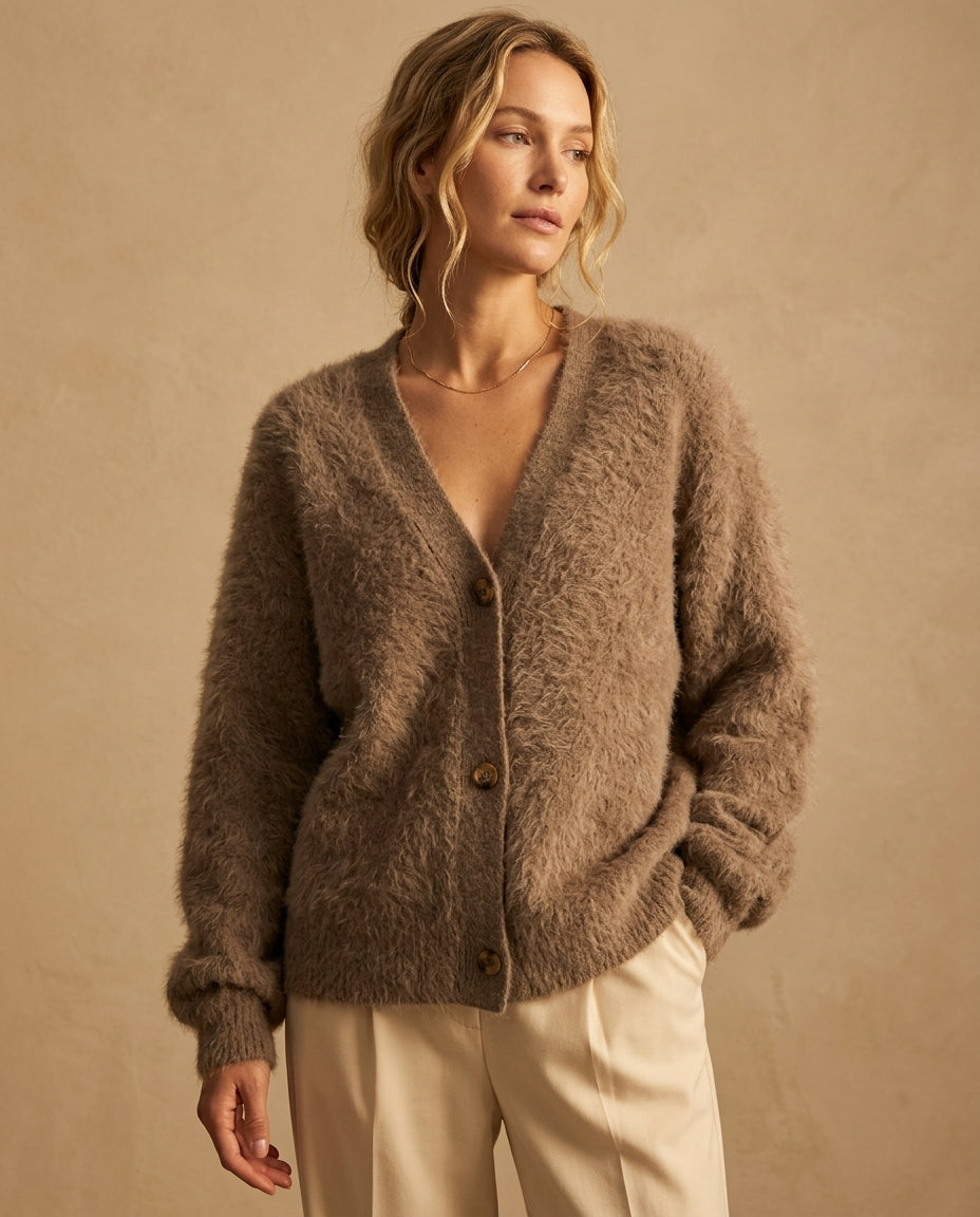 Posie Women's Oversized Knit Button Cardigan