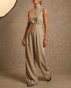 Solene Women's Breathable Linen Two Piece Set