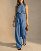 Solene Women's Breathable Linen Two Piece Set