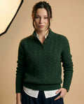 Bellamy Women's Wool Cashmere Cable Sweater
