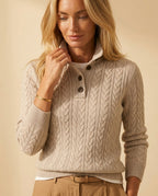 Bellamy Women's Wool Cashmere Cable Sweater