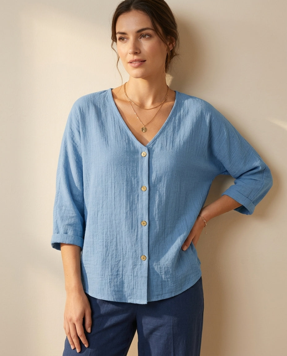 Pernille Women's Breathable V Neck Blouse