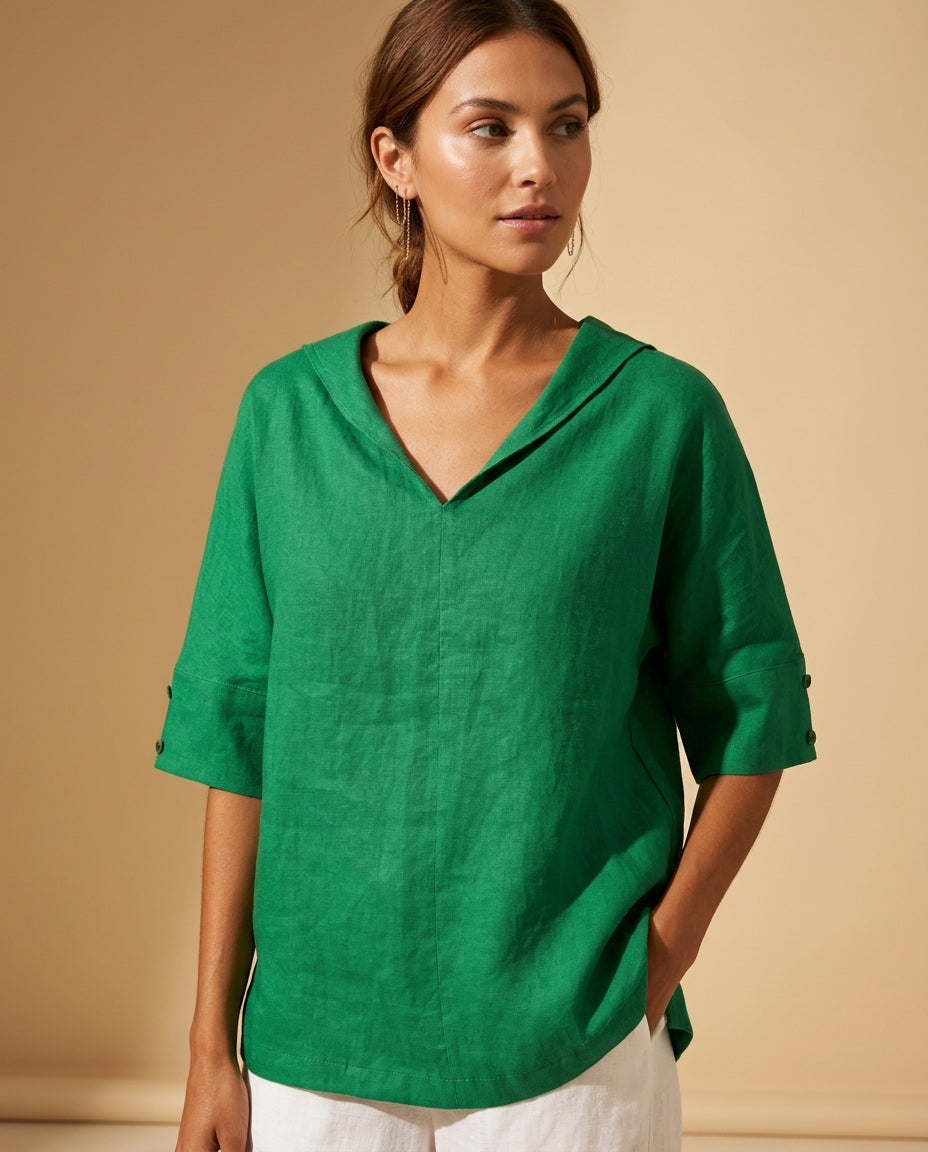 Solveig Women's Oversized Short Sleeve Shirt