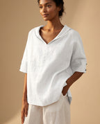 Solveig Women's Oversized Short Sleeve Shirt