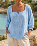 Mathilde Women's Square Neck Blouse